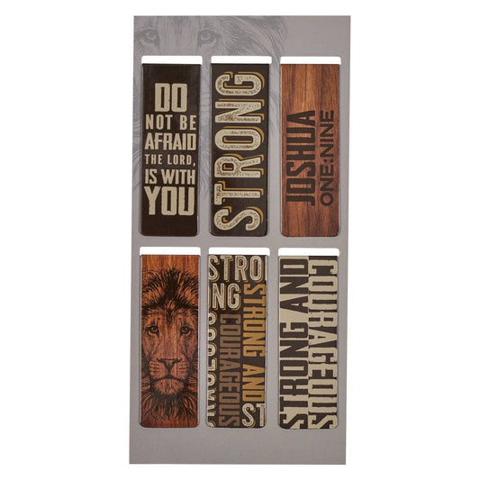 Strong & Courageous Magnetic Bookmark Set
