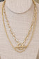 Front Toggle Closure Necklace Multi Layer Chain