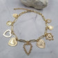 Multi Heart Charm Necklace
