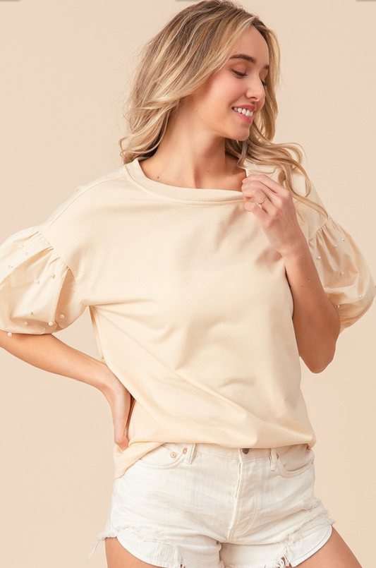 French Terry Pearl Sleeve