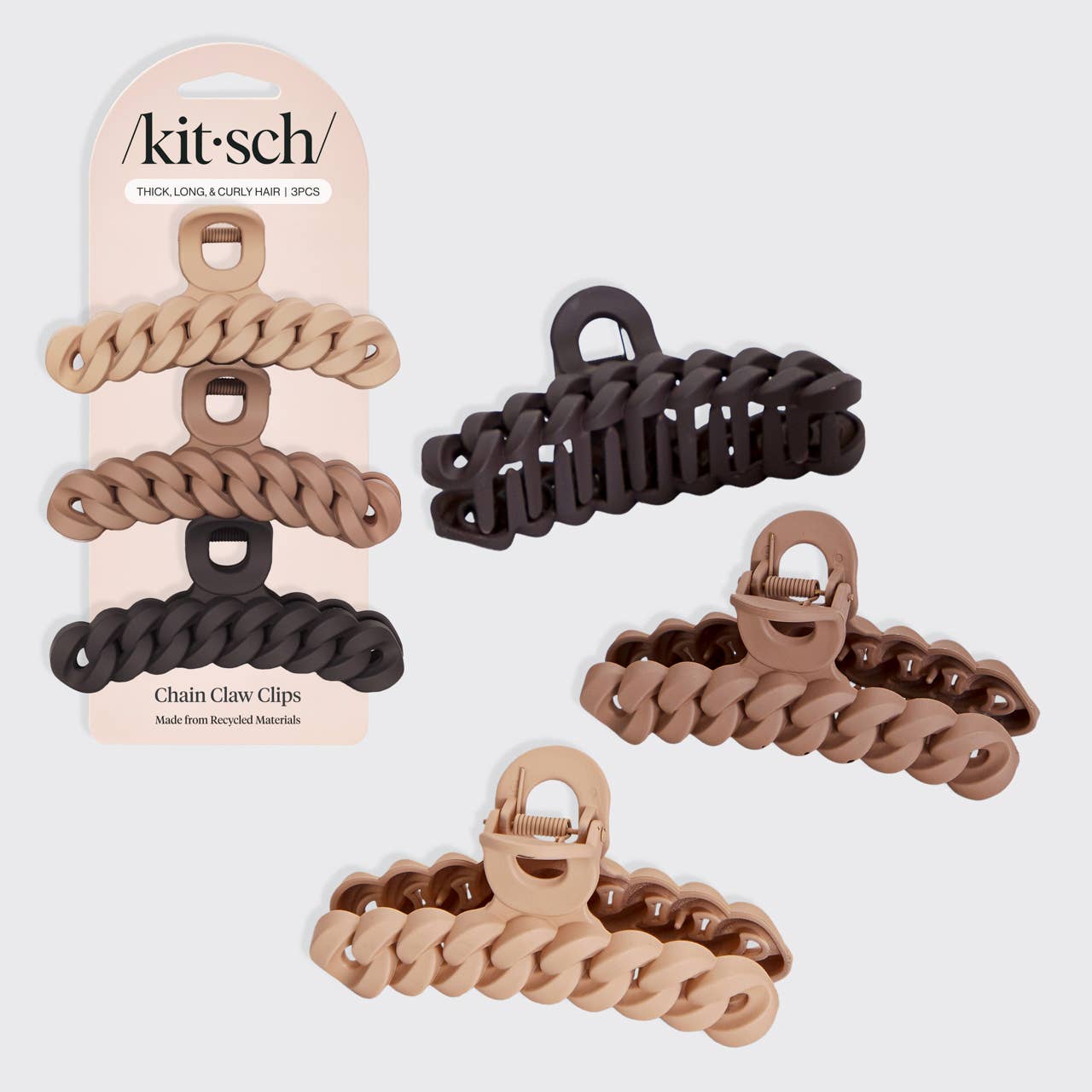 Neutral Chain Claw Clip Set