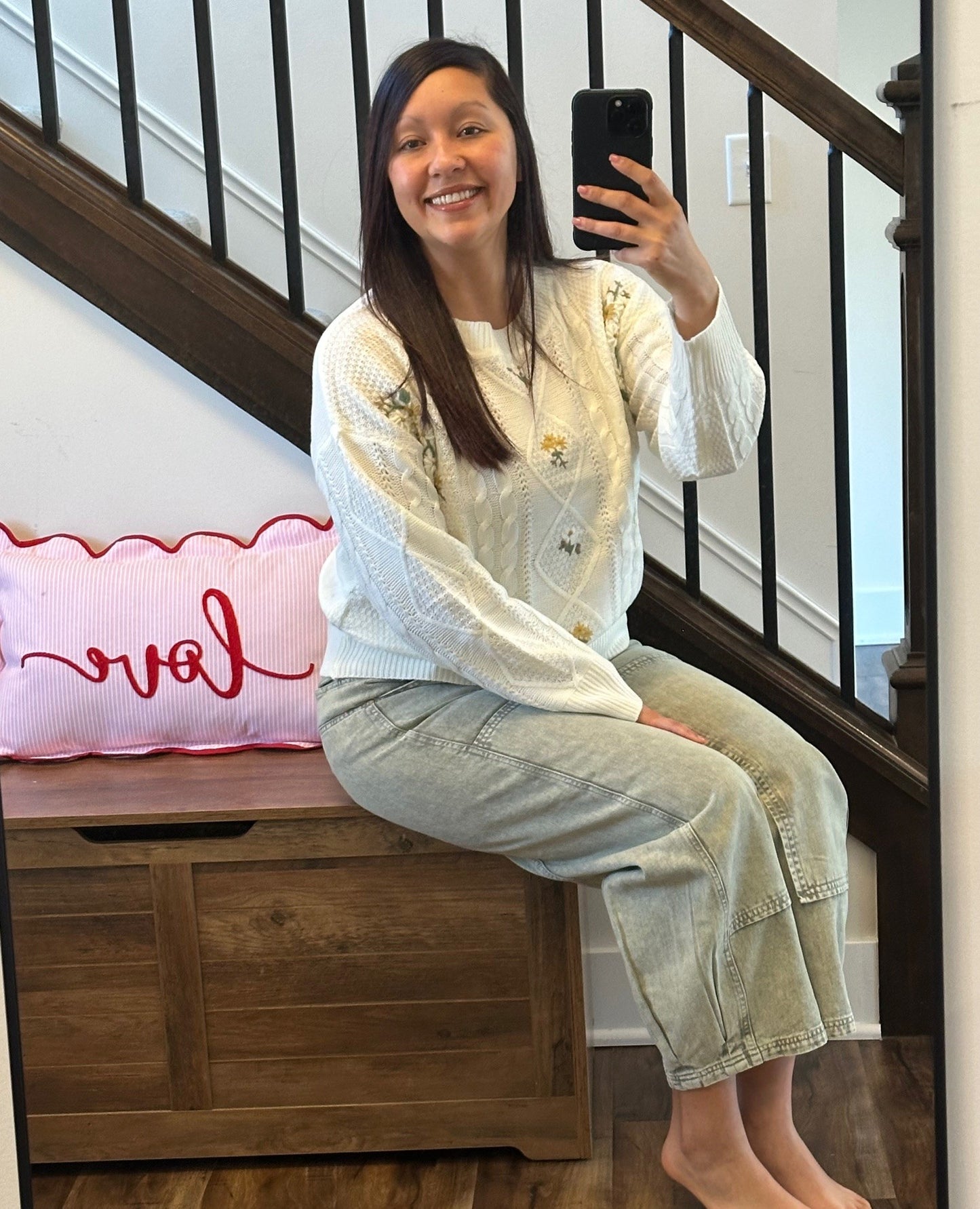 Blossom & Braided Sweater