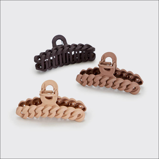 Neutral Chain Claw Clip Set