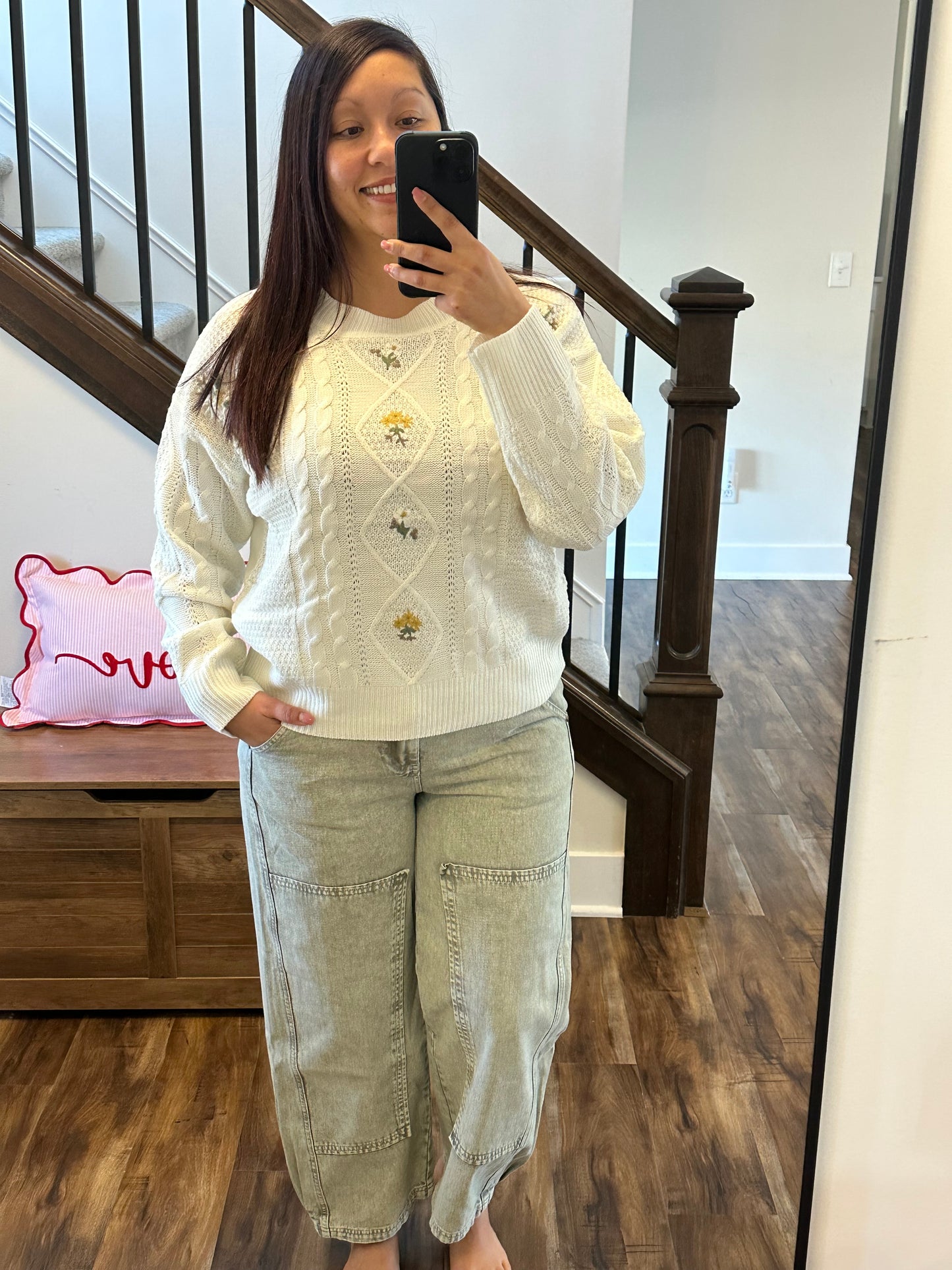 Blossom & Braided Sweater