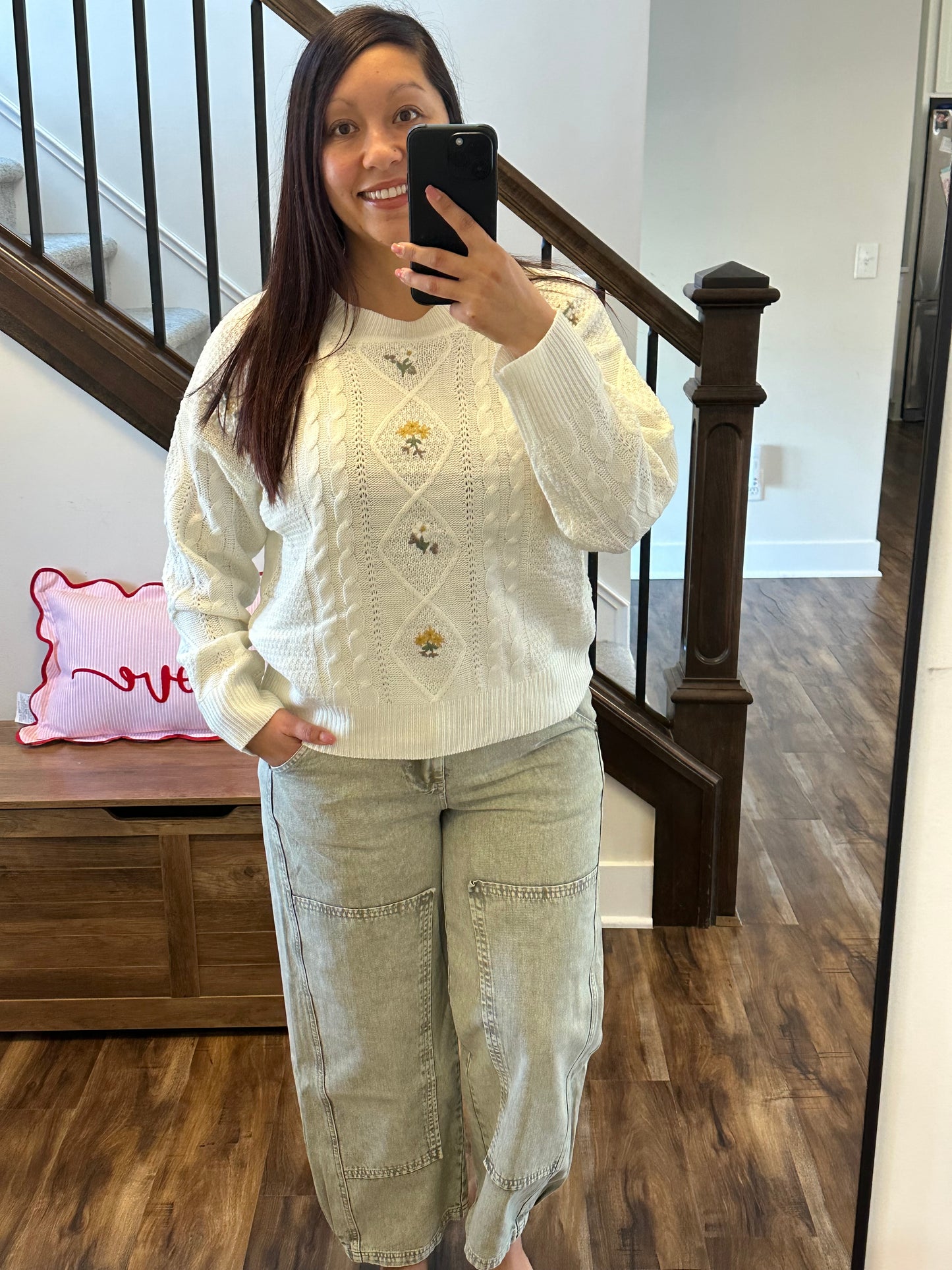 Blossom & Braided Sweater