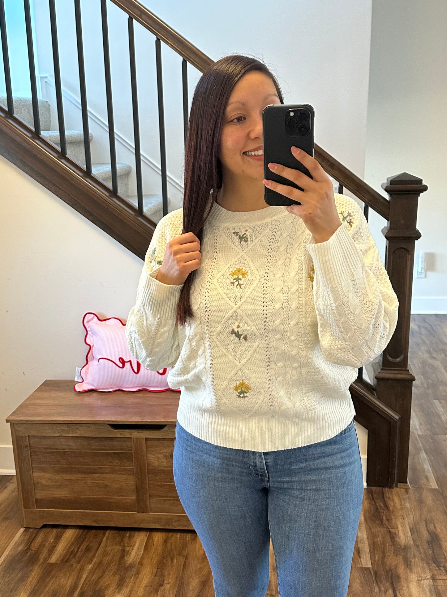 Blossom & Braided Sweater