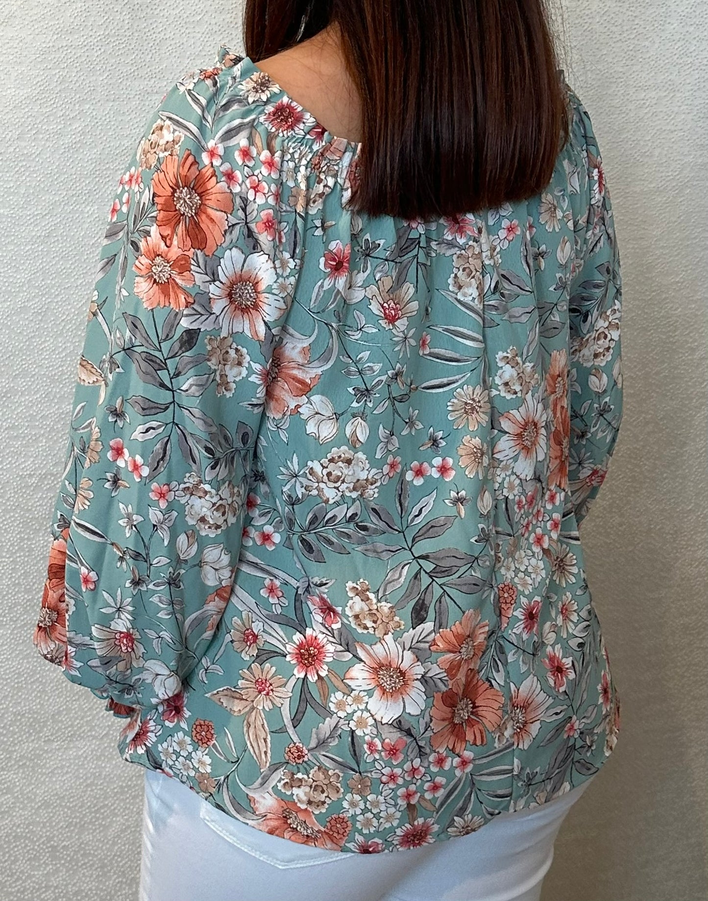 Off The Shoulder Floral Print Woven Top