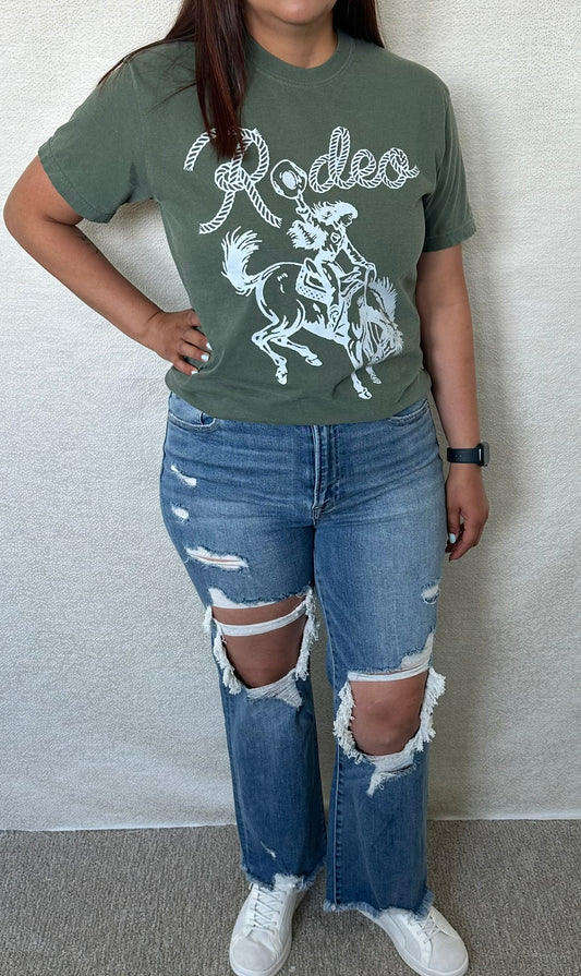 High Rise Crop Straight Jeans