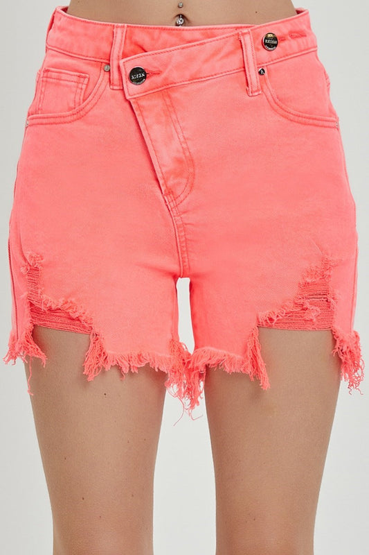 High-Rise Coral Shorts
